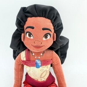 Disney Store Moana Plush Doll 18 Inch Soft Stuffed Toy Disney Parks Red Outfit